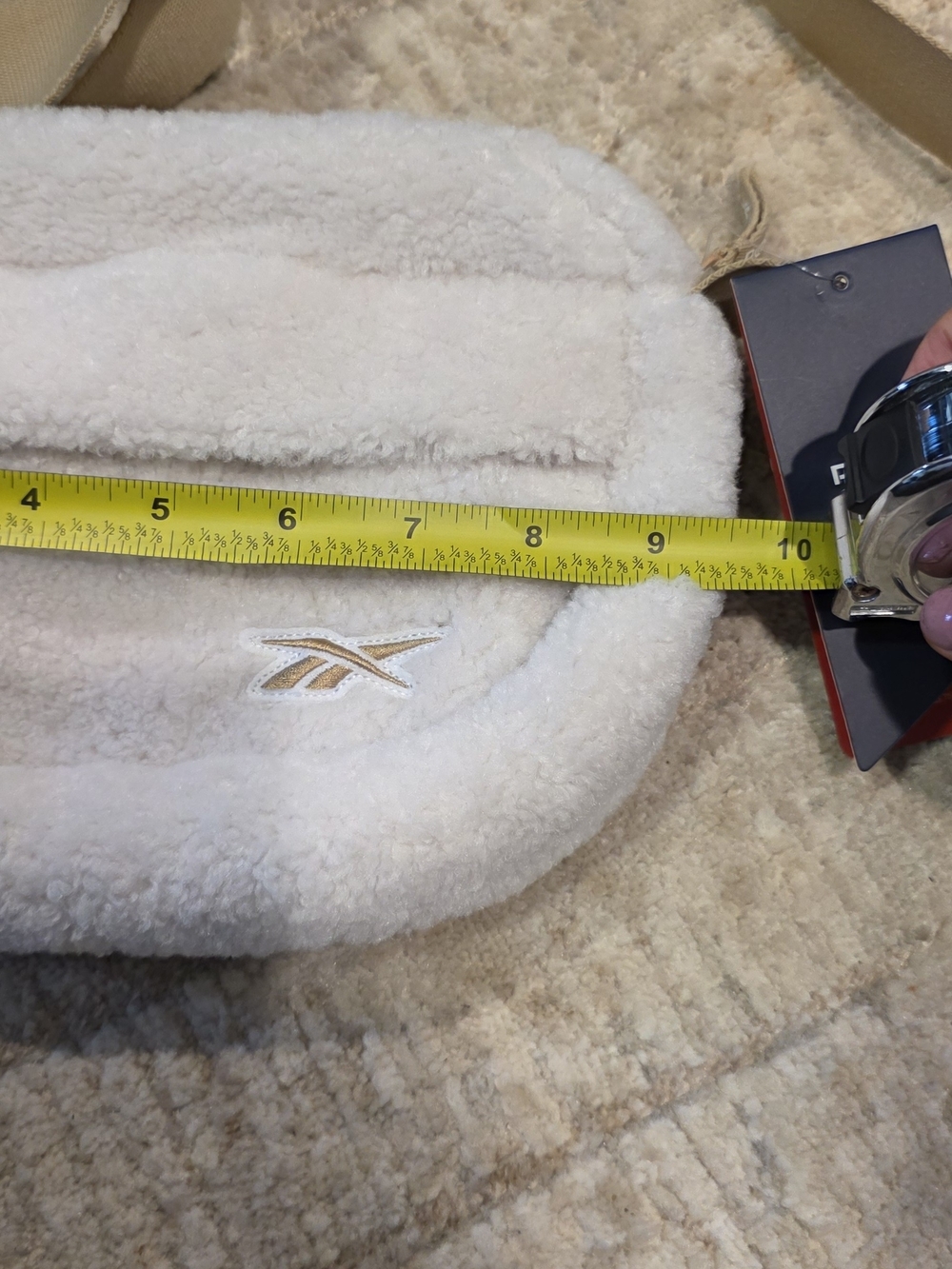 Reebok Sherpa Fanny Pack in Cream with Tan Strap - Picture 4 of 5